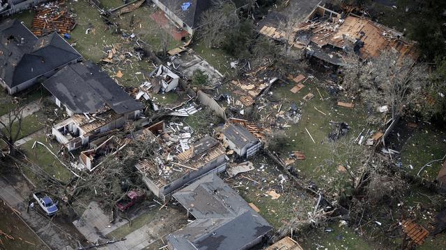 Un quartier détruit de La Nouvelle-Orléans. [Keystone - AP Photo/Gerald Herber]