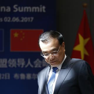 Le Premier ministre chinois Li Kequiang au sommet Chine-UE à Bruxelles. [Keystone - Francois Lenoir]