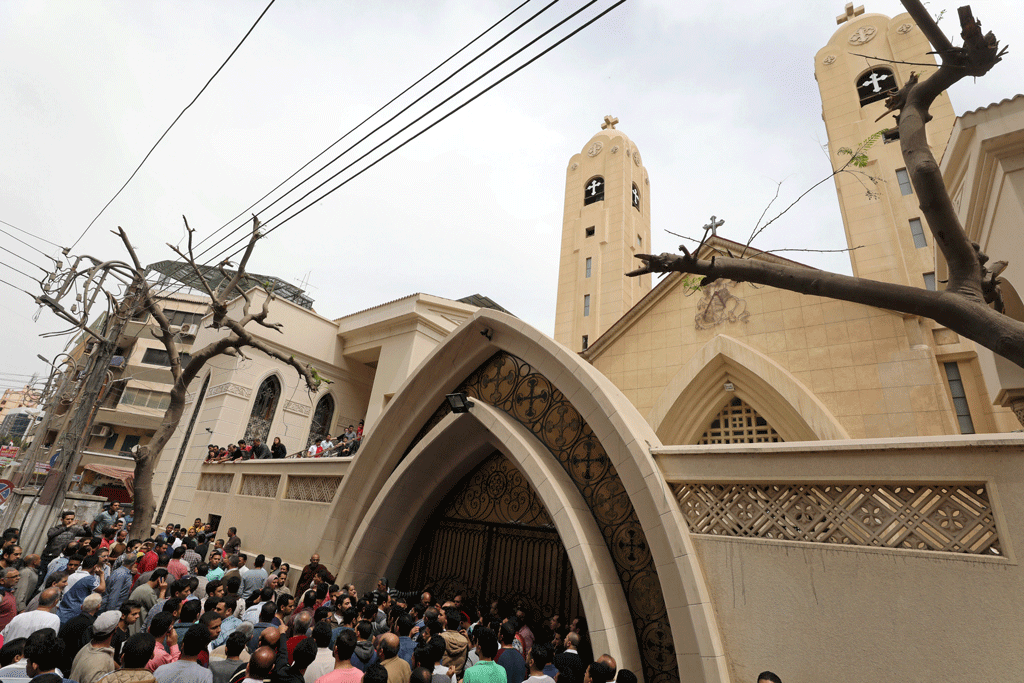 Une des églises coptes visées par le double attentat à la bombe. [Reuters - Mohamed Abd El Ghany]