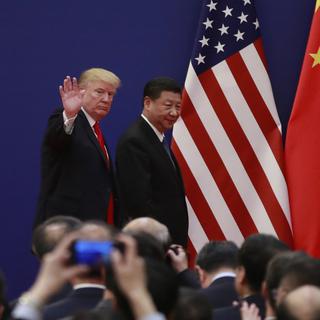 Donald Trump et Xi Jinping lors de la visite du président américain en Chine, le 8 novembre 2017.
