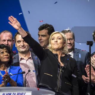 Marine Le Pen s'est présentée dimanche comme la "candidate de la France du peuple. [Keystone - Arnold Jerocki]