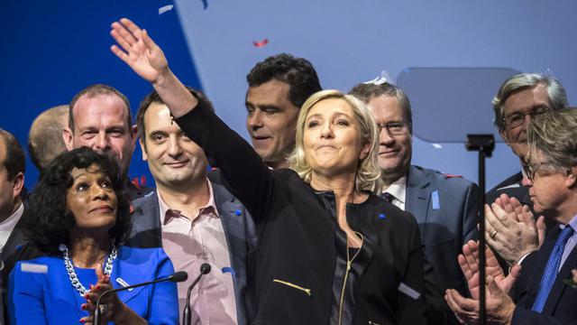 Marine Le Pen s'est présentée dimanche comme la "candidate de la France du peuple. [Keystone - Arnold Jerocki]