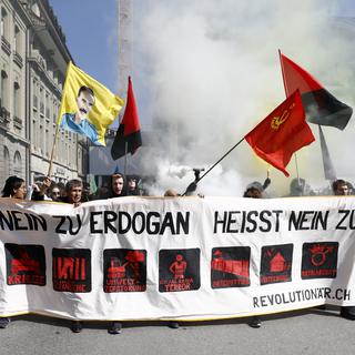 La manifestation anti-Erdogan à Berne.