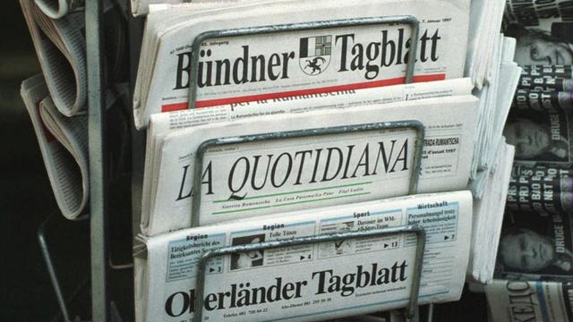 La Quotidiana est le dernier quotidien édité en romanche. [Keystone - Arno Balzarin]