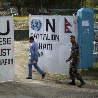Quartiers du bataillon népalais de la mission des Nations unies à Haïti. [AP/Keystone - Ramon Espinosa]