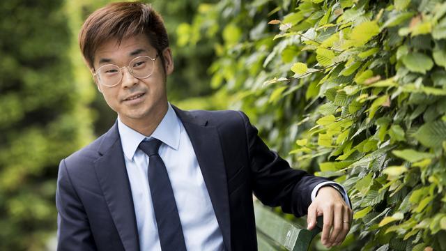 Joachim Son-Forget représente les Français de Suisse pour le parti du président Emmanuel Macron. [Keystone - Jean-Christophe Bott]