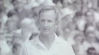 Rod Laver en finale du tournoi de Wimbledon en 1969. [RTS]