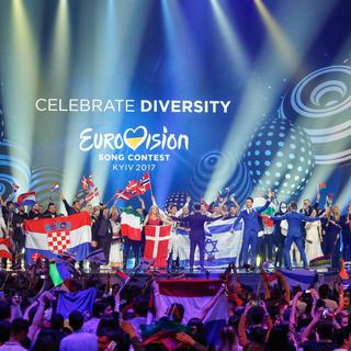 La deuxième demi-finale de l'Eurovision 2017 à Kiev, en Ukraine. [Keystone - Sergey Dolzhenko]