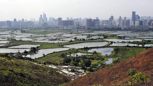 La ville de Shenzhen, dans la province du Guangdong, dans le sud de la Chine. [Keystone - Kin Cheung]