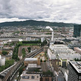La ville de Zurich photographiée depuis la Swissmill Tower en 2016. [CHRISTIAN BEUTLER]