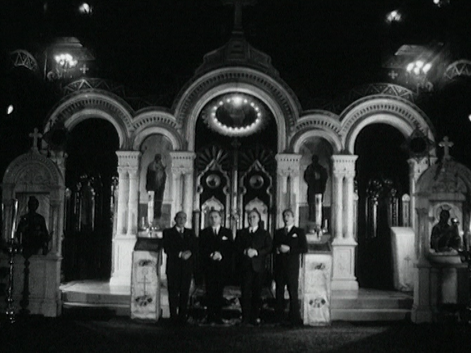 Le Quatuor Kedroff se produit à l'église orthodoxe russe de Genève en 1964. [RTS]