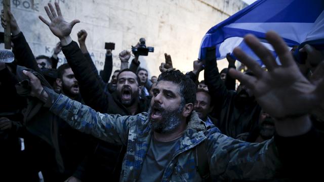 Les paysans grecs avaient déjà manifesté il y a une année, ici le 12 février 2016. [reuters - Alkis Konstantinidis]