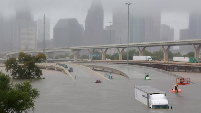 Des inondations "catastrophiques" causées par la tempête Harvey à Houston, au Texas. [Reuters - Richard Carson]