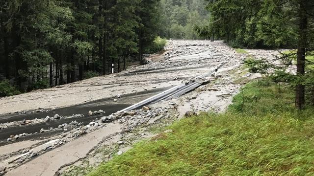 Le bruit de l'effondrement des rochers du Piz Cengalo a été entendu dans toute la région. [SRF]