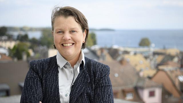 Fabienne Freymond Cantone à Nyon en octobre 2016. [Keystone - Laurent Gilliéron]