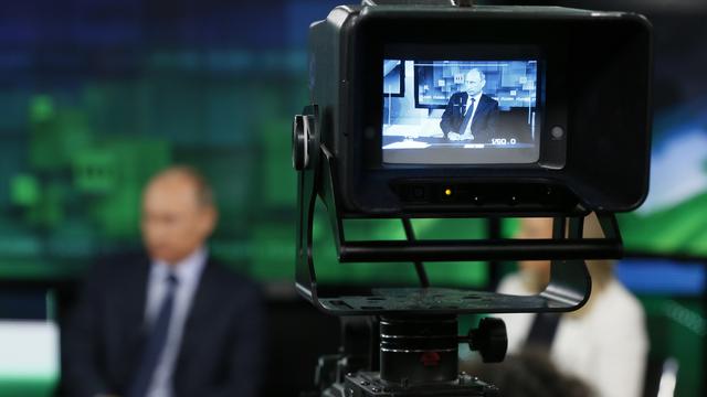 La chaîne de télévision russe RT sème le trouble en Occident. [Keystone - Yuri Kochetkov]