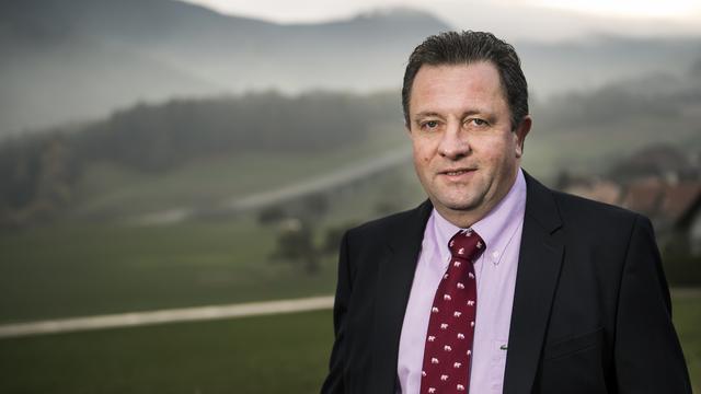 Jacques Nicolet, président de la Société coopérative de l'abattoir régional d'Orbe, conseiller national UDC VD. [Keystone - Jean-Christophe Bott]