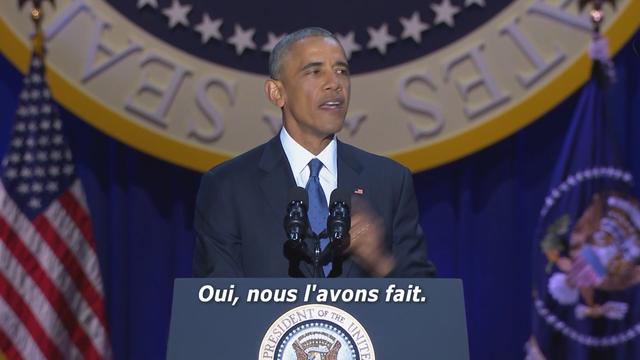 Barack Obama prononce un dernier discours entre bilan, optimisme et hommage