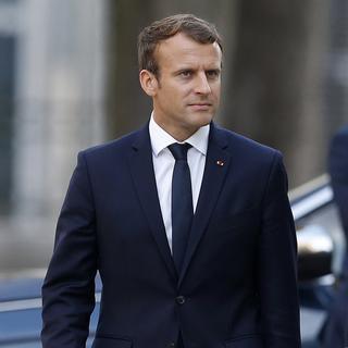 Le président français Emmanuel Macron. [EPA/Keystone - Guillaume Horcajuelo]