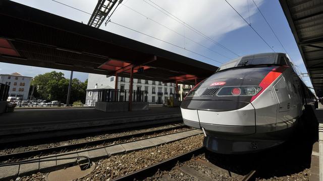 Rame TGV en gare de Genève. [Keystone - Martial Trezzini]