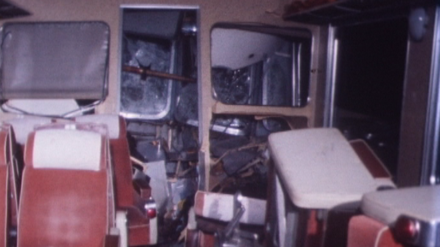 Collision entre un train Flèche rouge et un omnibus à Schmitten, 30 janvier 1977. [RTS]