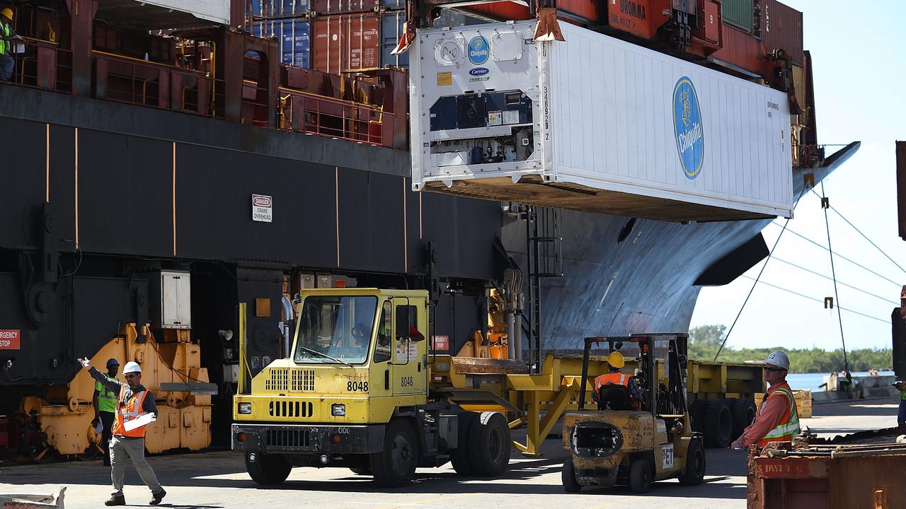 Un container dans le port de Fort Lauderdale, en Floride. [Getty Images/AFP - Joe Raedle]