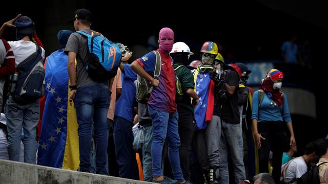 Manifestation d'opposition au président Maduro à Caracas, le 4 août 2017. [reuters - Marco Bello]