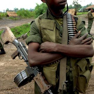 Des militaires en République démocratique du Congo (RDC). [KEYSTONE - NICOLAS POSTAL]