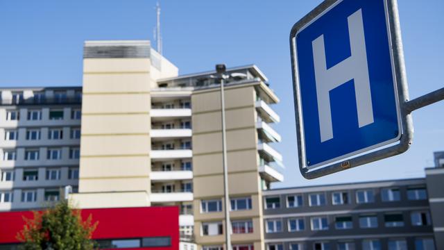 L'hôpital de Fribourg. [Keystone - Jean-Christophe Bott]