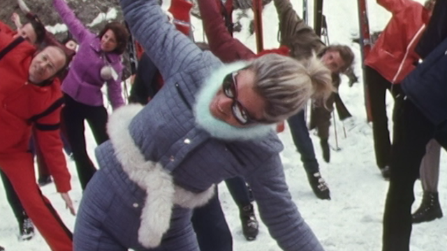 Sports de neige à Crans-Montana en 1973. [RTS]