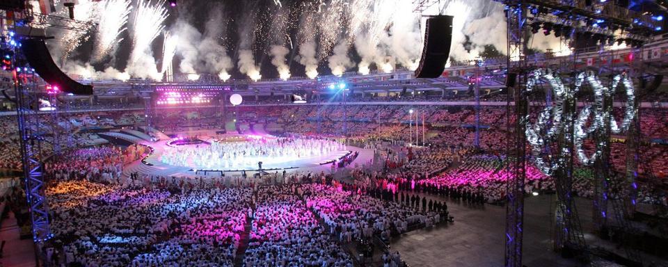 La cérémonie de clôture des Jeux olympiques de Turin 2006. [EPA/Keystone - Bartolomiej Zborowski]