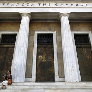 L'entrée de la Banque de Grèce à Athènes. [AP/photo/keystone - Thanassis Stavrakis]