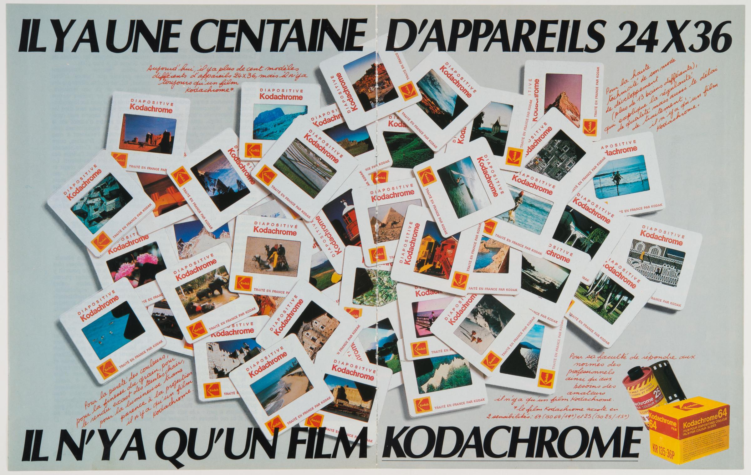 Publicité Kodak pour le film Kodachrome (1982). [Kodak - Musée de l'Elysée, Lausanne]