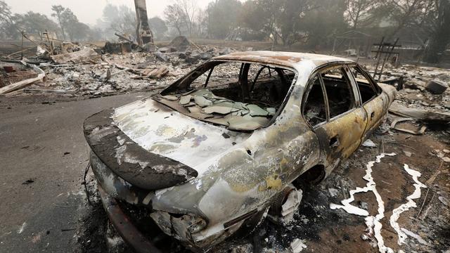 La région de Napa dévastée par les flammes. [Keystone - EPA/JOHN G. MABANGLO]