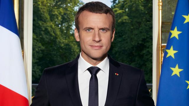 Le portrait officiel du président français Emmanuel Macron. [AFP - Soazig de la Moissonnière]