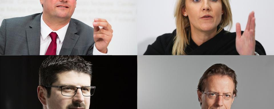 Christian Levrat, Céline Amaudruz, Yannick Buttet et Christian Lüscher. [Keystone]