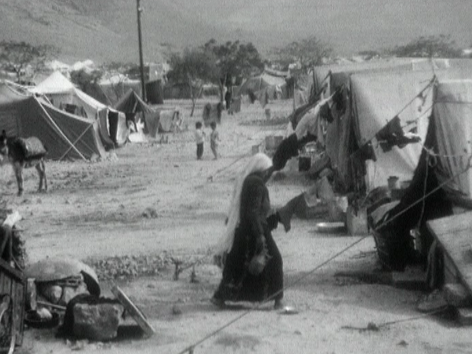 Camp de réfugiés palestiniens, 1968. [RTS]