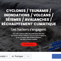 Capture d'écran d'une publication de Hackers Against Natural Disasters [Facebook.com]