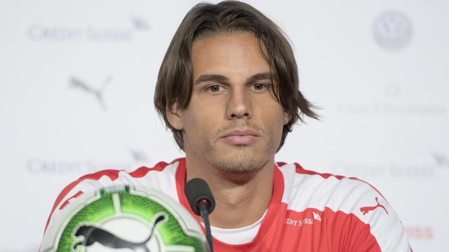 Le gardien de l'équipe suisse de football Yann Sommer lors de la conférence de presse avant le match contre la Hongrie.