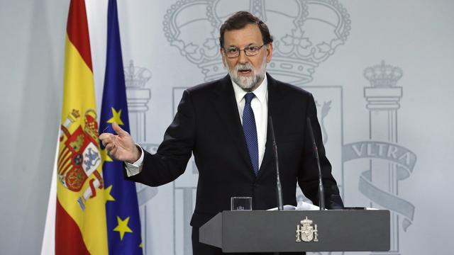 Le Premier ministre espagnole Mariano Rajoy va activer l'article 155. [Keystone - Juan Carlos Hidalgo]