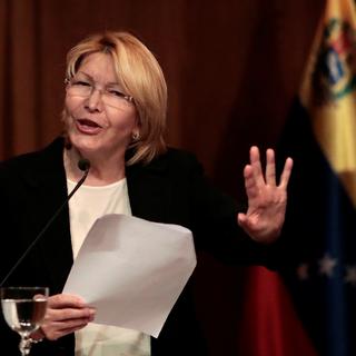 La procureure générale du Venezuela Luisa Ortega, lors d'une conférence de presse le 31 juillet à Caracas. [Reuters - Marco Bello]