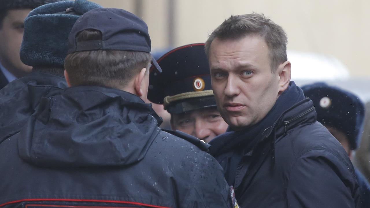 Le leader du parti d'opposition russe Alexeï Navalny lors de sa précédente interpellation après les manifestations du 26 mars 2017. [Reuters - Maxim Shemetov]
