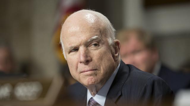 John McCain -, le 30 novembre 2017 à Washington. [EPA/MICHAEL REYNOLDS]