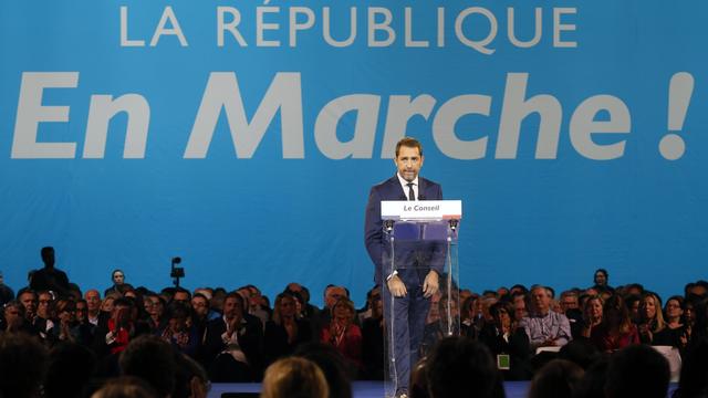 Christophe Castaner, le nouveau délégué général de la République en marche. [Keystone - Laurent Cipriani - AP Photo]
