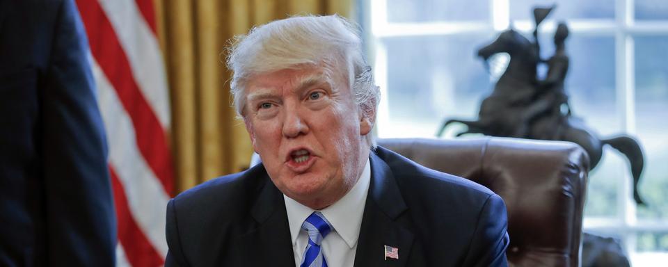 Donald Trump, photographié dans le Bureau ovale. [AP Photo/Pablo Martinez Monsivais]