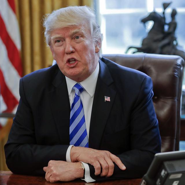 Donald Trump, photographié dans le Bureau ovale. [AP Photo/Pablo Martinez Monsivais]