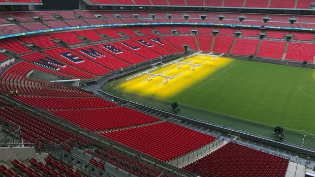 Le stade de Wembley à Londres, qui accueille les matchs de la Premier League. [AP/Keystone - Rob Harris]