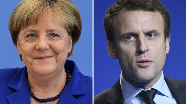 Angela Merkel et Emmanuel Macron. [AFP - Tobias Schwarz/Jean-François Monier]