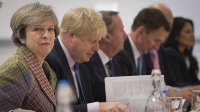 La Première ministre britannique Theresa May lors d'une réunion de travail sur l'après-Brexit, le 23 janvier 2017. [REUTERS - Stefan Rousseau]