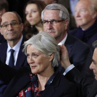 Penelope et François Fillon au meeting de campagne du 29 janvier 2017 à Paris.